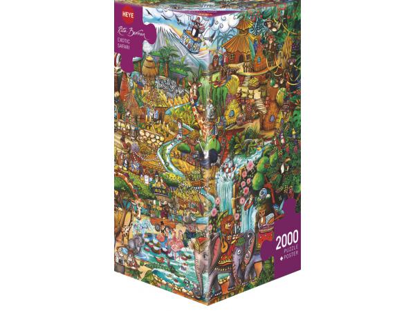 17111 - Puzzles adultes - Puzzle 2000 pièces - Le paradis des perroquets